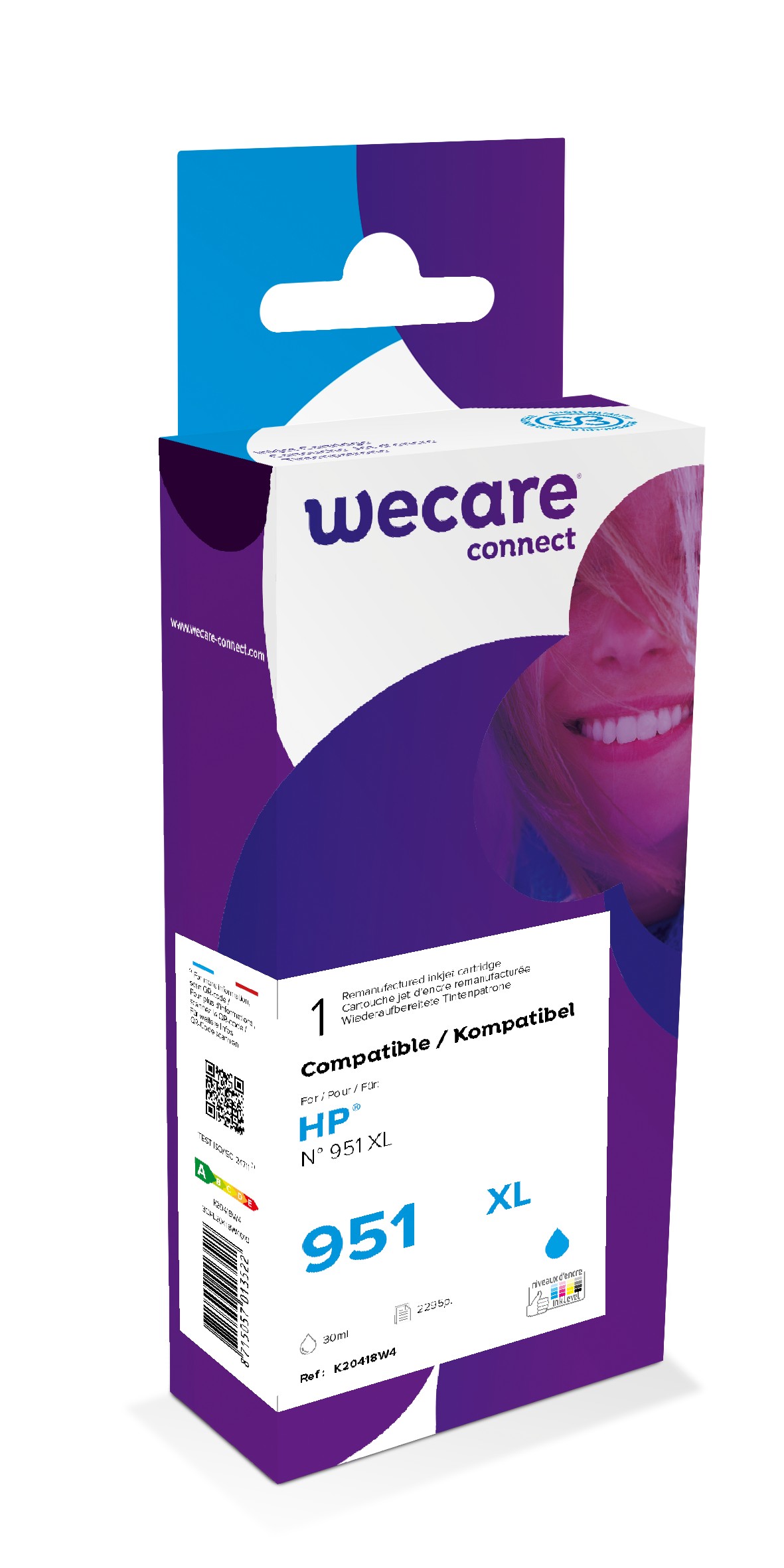 WECARE ARMOR ink kompatibilný s HP CN046AE, modrá/ cyan