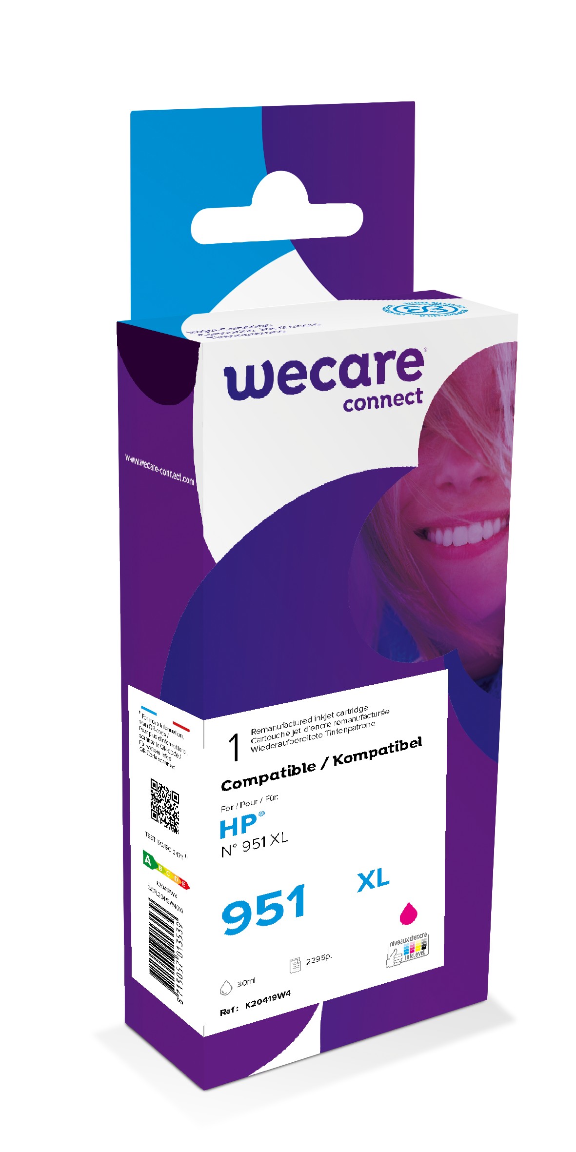 WECARE ARMOR ink kompatibilní s HP CN047AE, červená/ magenta