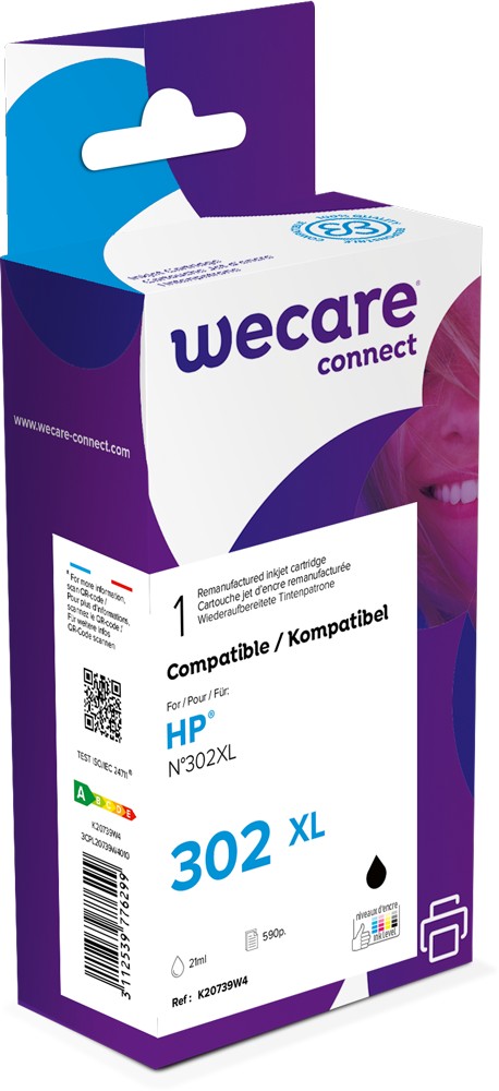 WECARE ARMOR ink kompatibilný s HP F6U68AE, čierna/ black