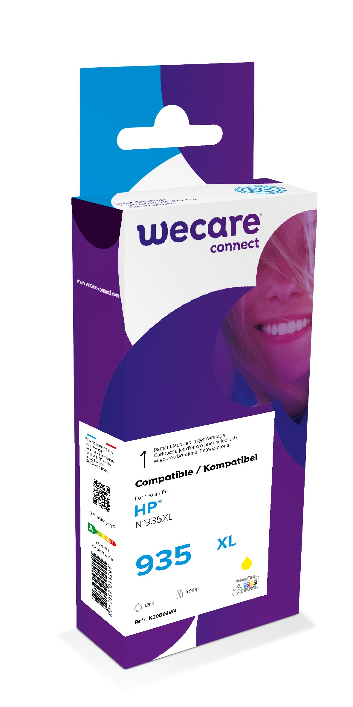 WECARE ARMOR ink kompatibilný s HP C2P26AE, žltá/ yellow