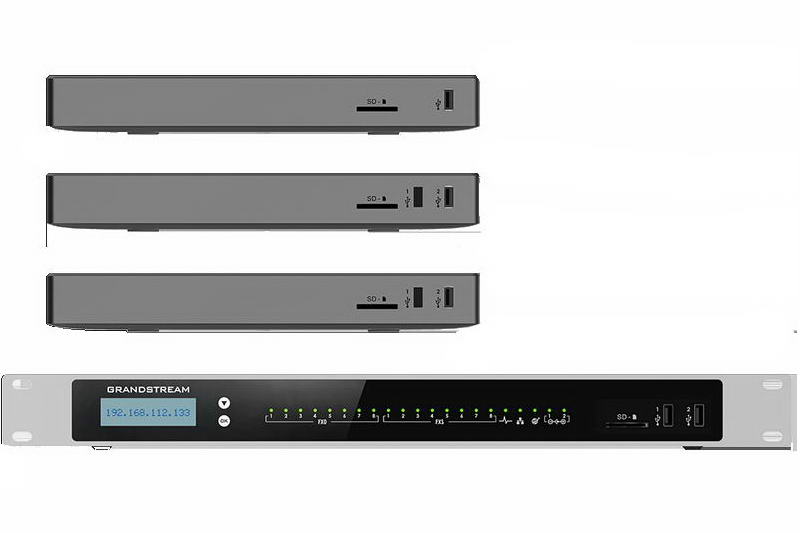 Grandstream UCM6302 Audio VoIP PBX, 500 užív., 75 súb. hov., audiokonf. 75úč., 2xFXO, 2xFXS port 