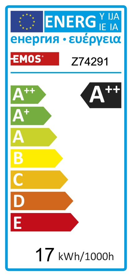 EMOS LED FLM A67 17W (150W) 2452lm E27 NW A++ 