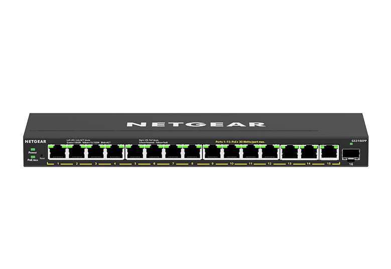 NETGEAR 16PT GE PLUS SWCH W/ HI-PWR POE+ 