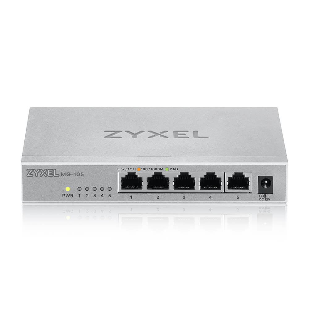 Zyxel MG-105 5 Ports Desktop 2, 5 G MultiGig unmanaged Switch 