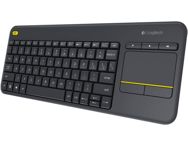 Logitech K400 plus/ Bezdrôtová USB/ CZ- SK layout/ Čierna