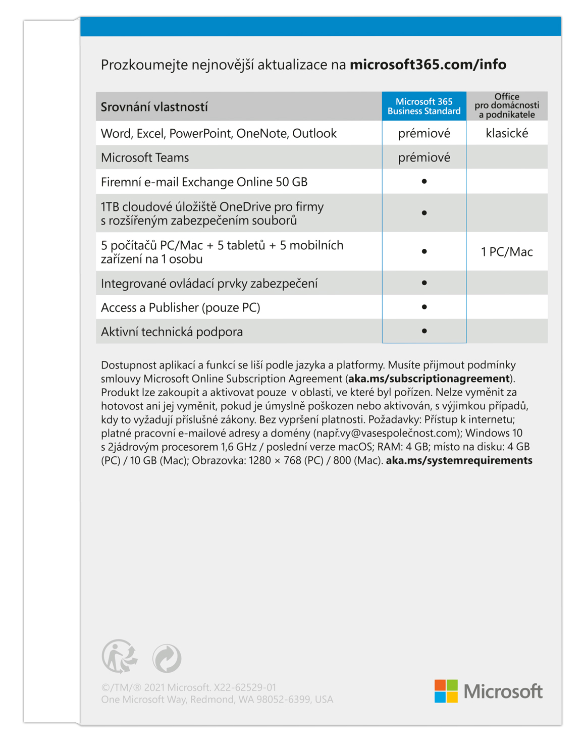 Microsoft 365 Business Standard P8 Mac/ Win SK 