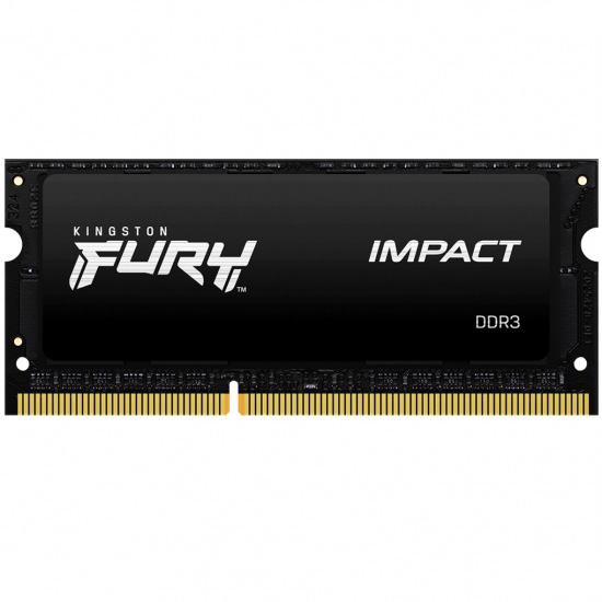 Kingston FURY Impact/ SO-DIMM DDR3L/ 4GB/ 1866MHz/ CL11/ 1x4GB/ Black