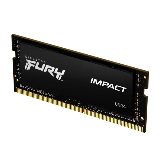 Kingston FURY Impact/ SO-DIMM DDR4/ 16GB/ 2666MHz/ CL15/ 1x16GB/ Black 