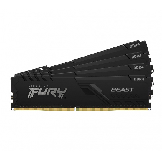 KINGSTON DIMM DDR4 64GB (Kit of 4) 2666MT/s CL16 FURY Beast Černá