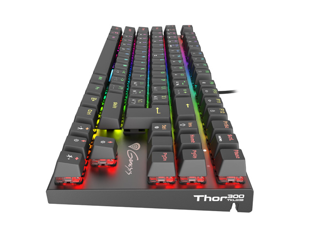 Genesis herná mechanická klávesnica THOR 300/ RGB/ Outemu Red/ Drôtová USB/ CZ/ SK layout/ Čierna 