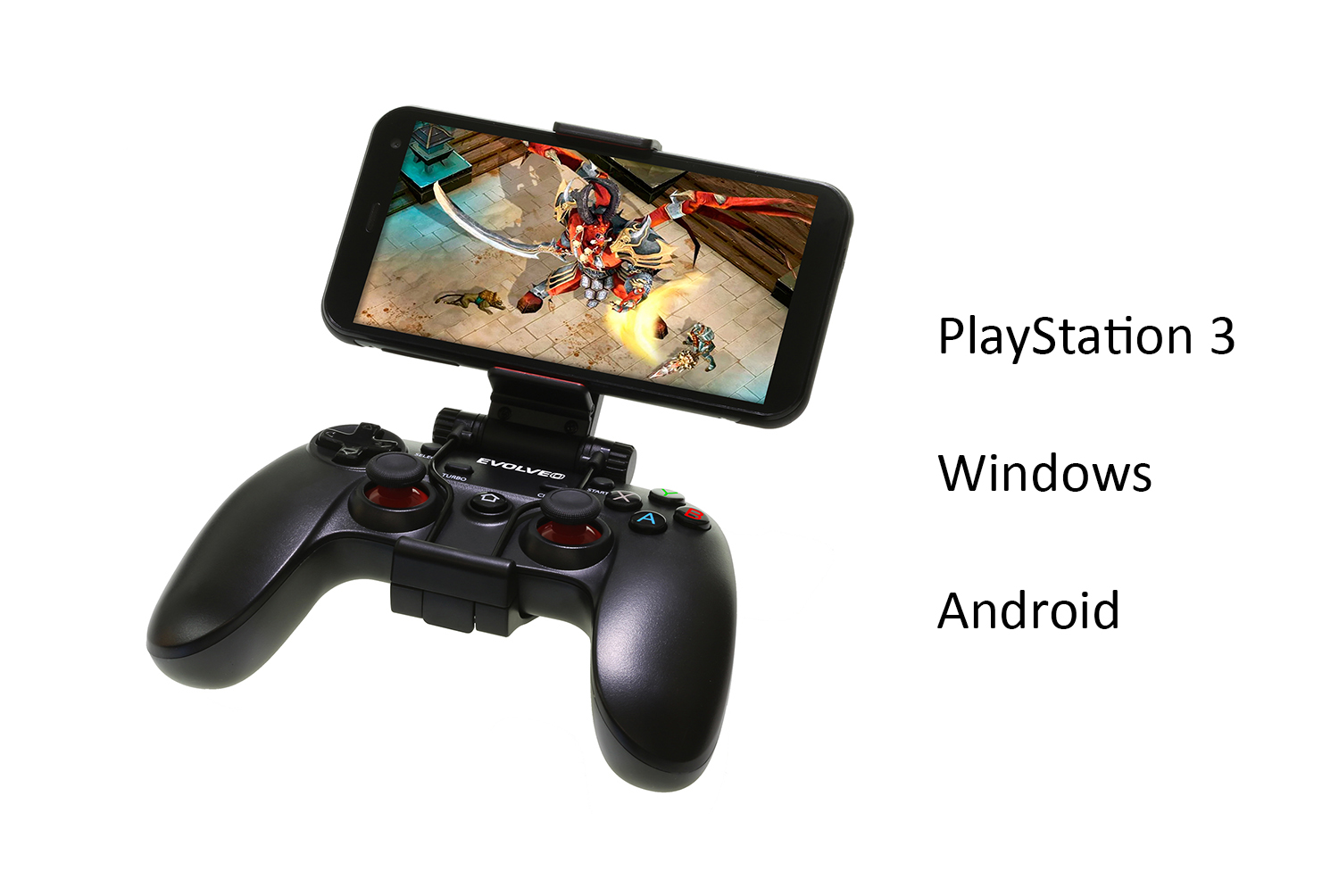 EVOLVEO Fighter F1, bezdrátový gamepad pro PC, PlayStation 3, Android box/ smartphone 