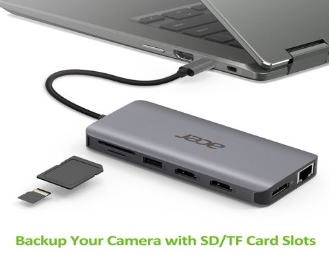 Acer 12in1 USB-C dongle (USB, HDMI, PD, CD, DP, RJ45) 