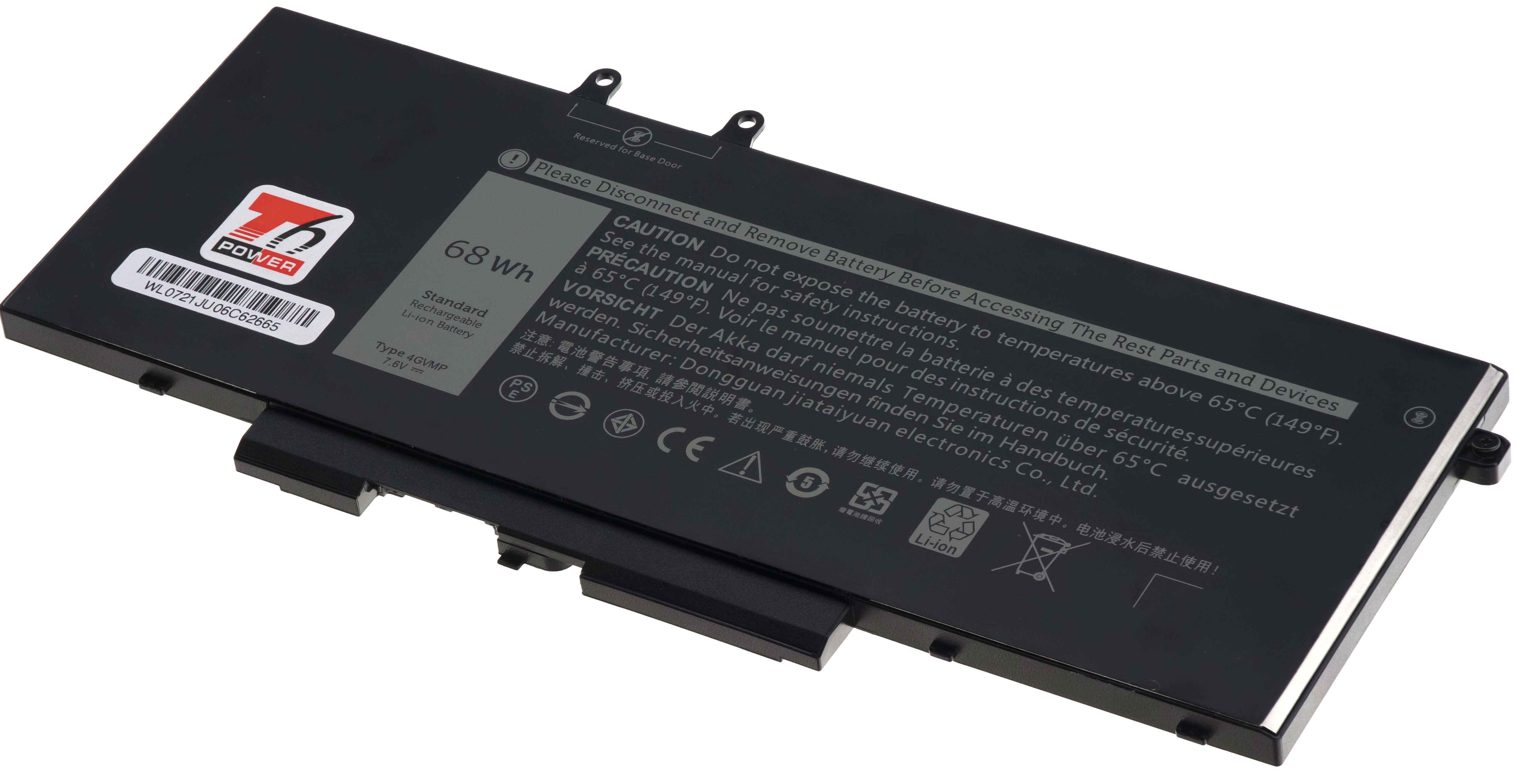 Batéria T6 Power Dell Latitude 5400, 5500, Precision 3540, 8900mAh, 68Wh, 4cell, Li-pol