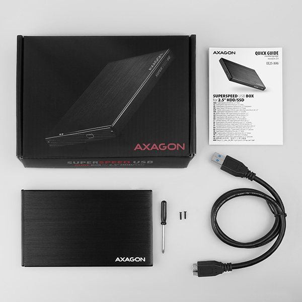 AXAGON EE25-XA6, USB 3.2 Gen 1 - SATA 6G, 2.5" externý ALINE box 