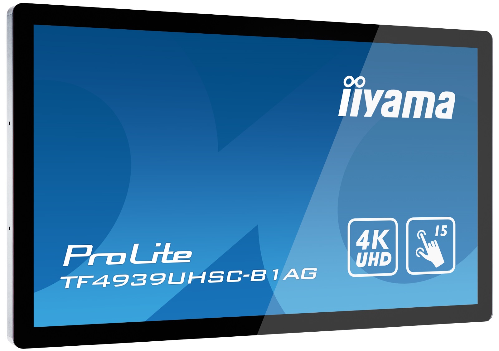 49" iiyama TF4939UHSC-B1AG: IPS, 4K, capacitive, 15P, 500cd/ m2, VGA, HDMI, DP, 24/ 7, IP54, čierny 