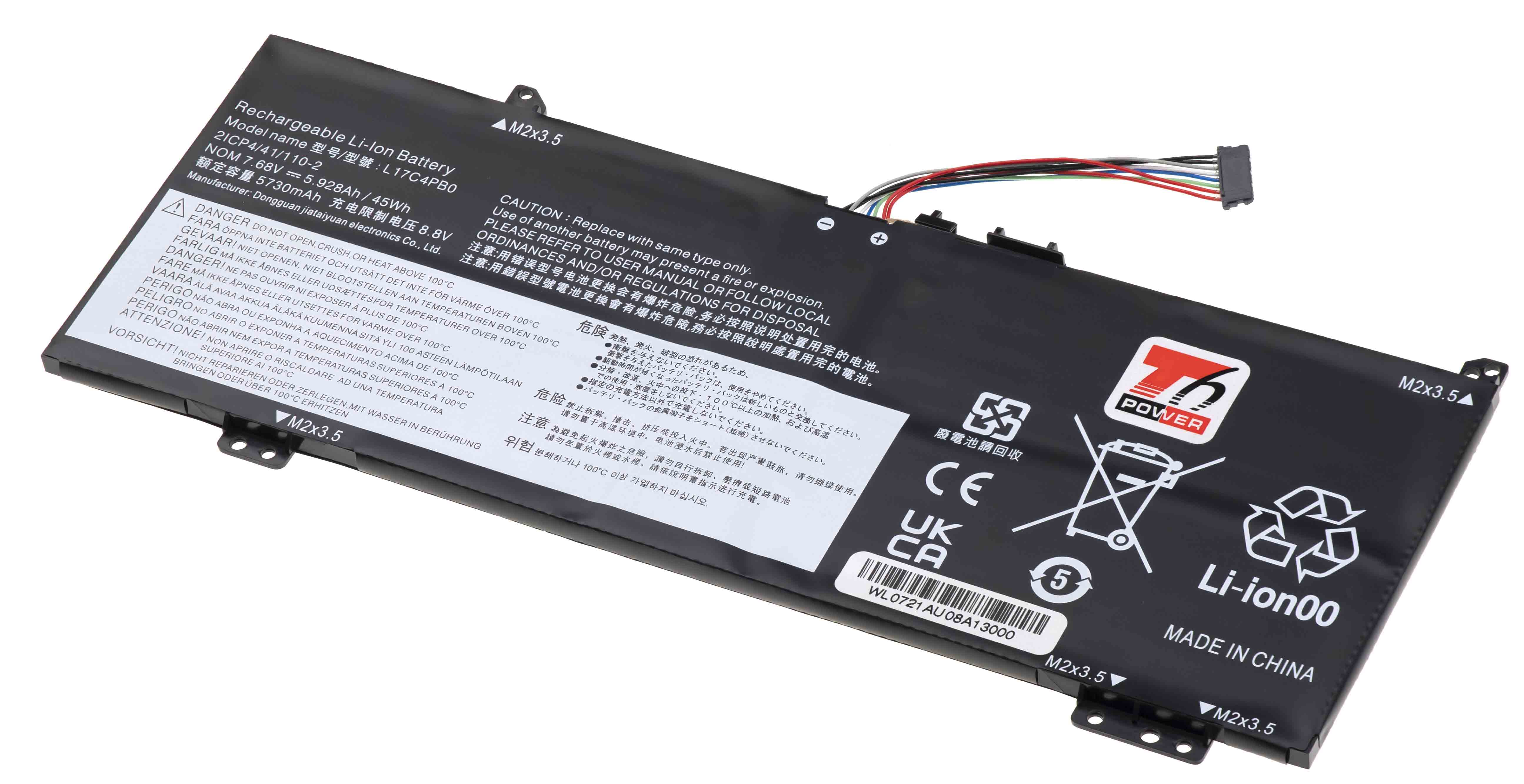 Batéria T6 Power Lenovo Yoga 530-14IKB, IdeaPad 530S-14IKB, Flex 6-14IKB, 5928mAh, 45Wh, 4cell