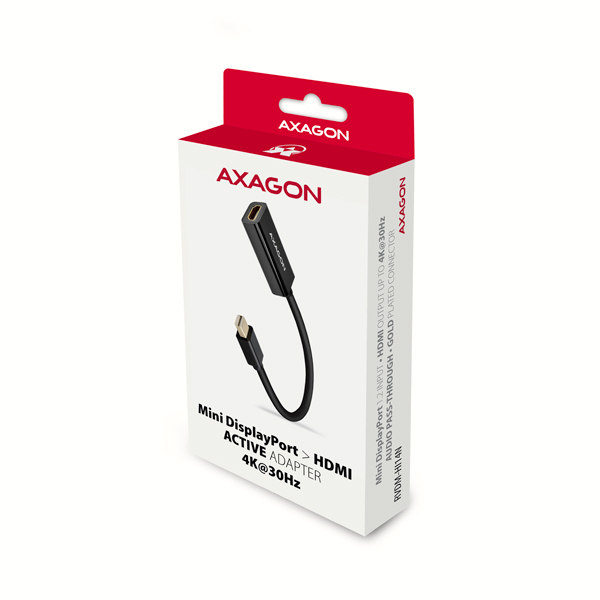 AXAGON RVDM-HI14N, Mini DisplayPort -> HDMI 1.4 redukcia / adaptér, 4K/ 30Hz 