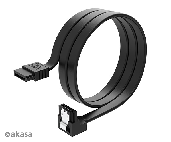 AKASA - Proslim SATA kábel 90 ° - 50 cm 