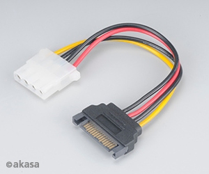 Adaptér SATA na 4pin Molex - 15 cm 2 ks