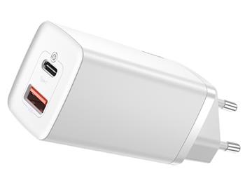 Baseus CCGAN2L-B02 GaN2 Lite Quick Nabíjačka USB + USB-C 65W White