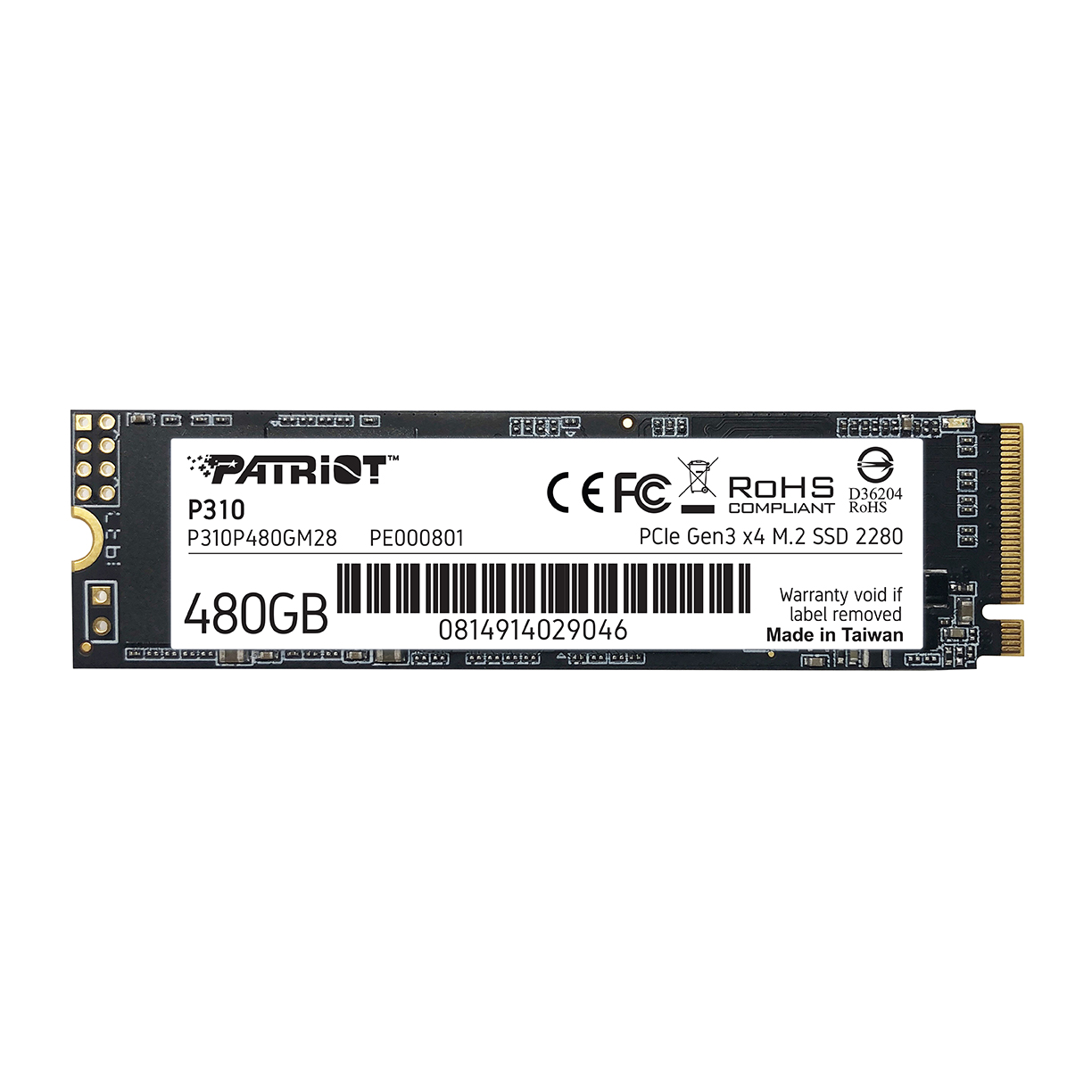 PATRIOT P310/ 480GB/ SSD/ M.2 NVMe/ 3R