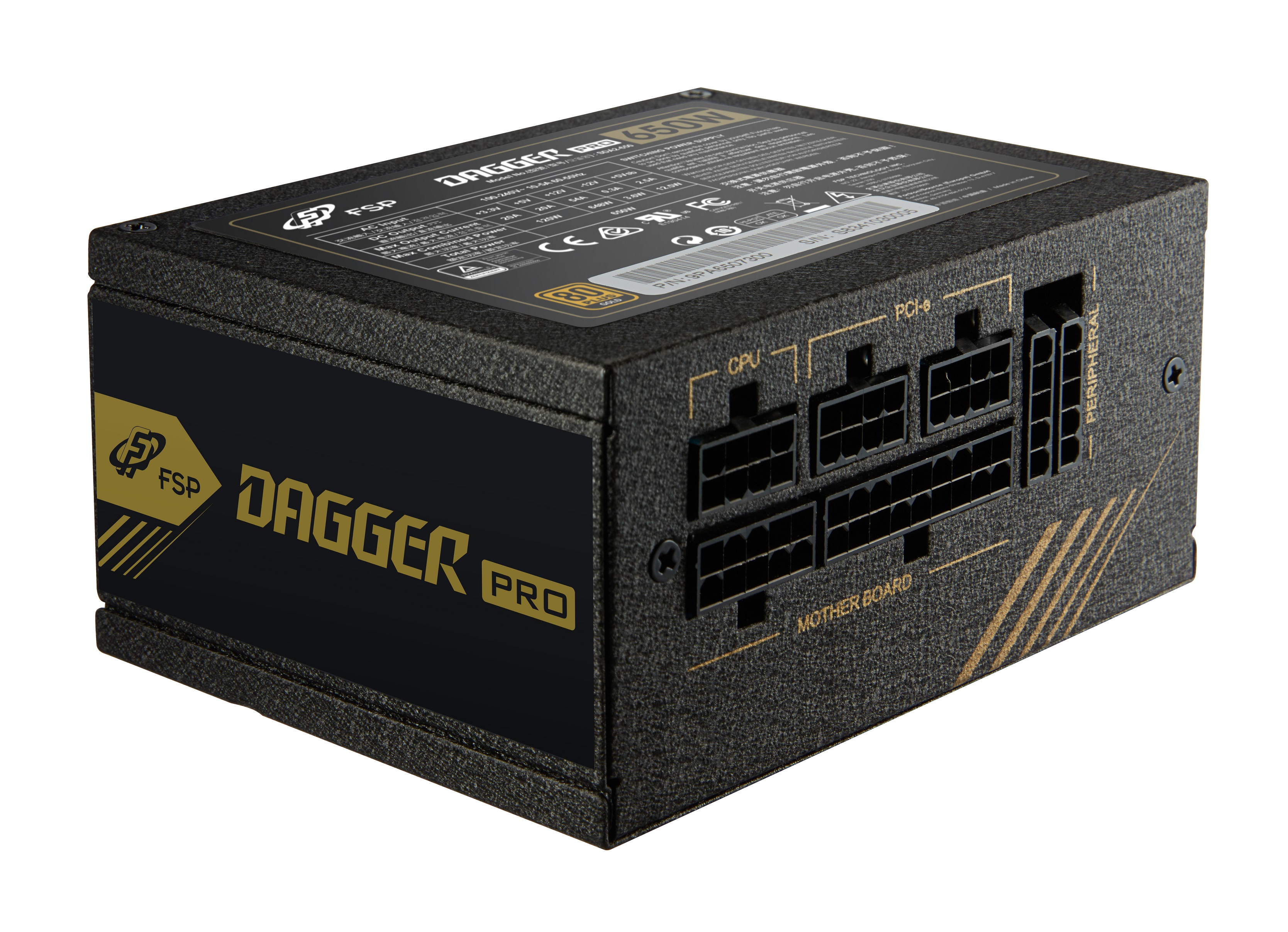 FSP/ Fortron SFX+ATX DAGGER PRE 650W, 80PLUS GOLD, modular 