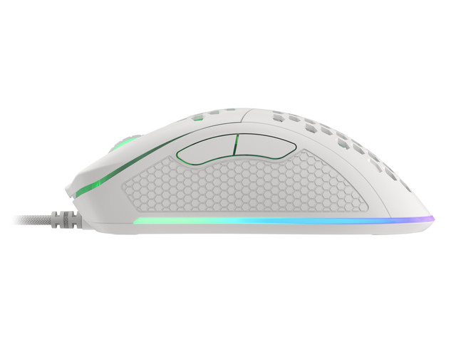 Genesis herní optická myš KRYPTON 555/ Herní/ Optická/ Drátová USB/ Bílá 