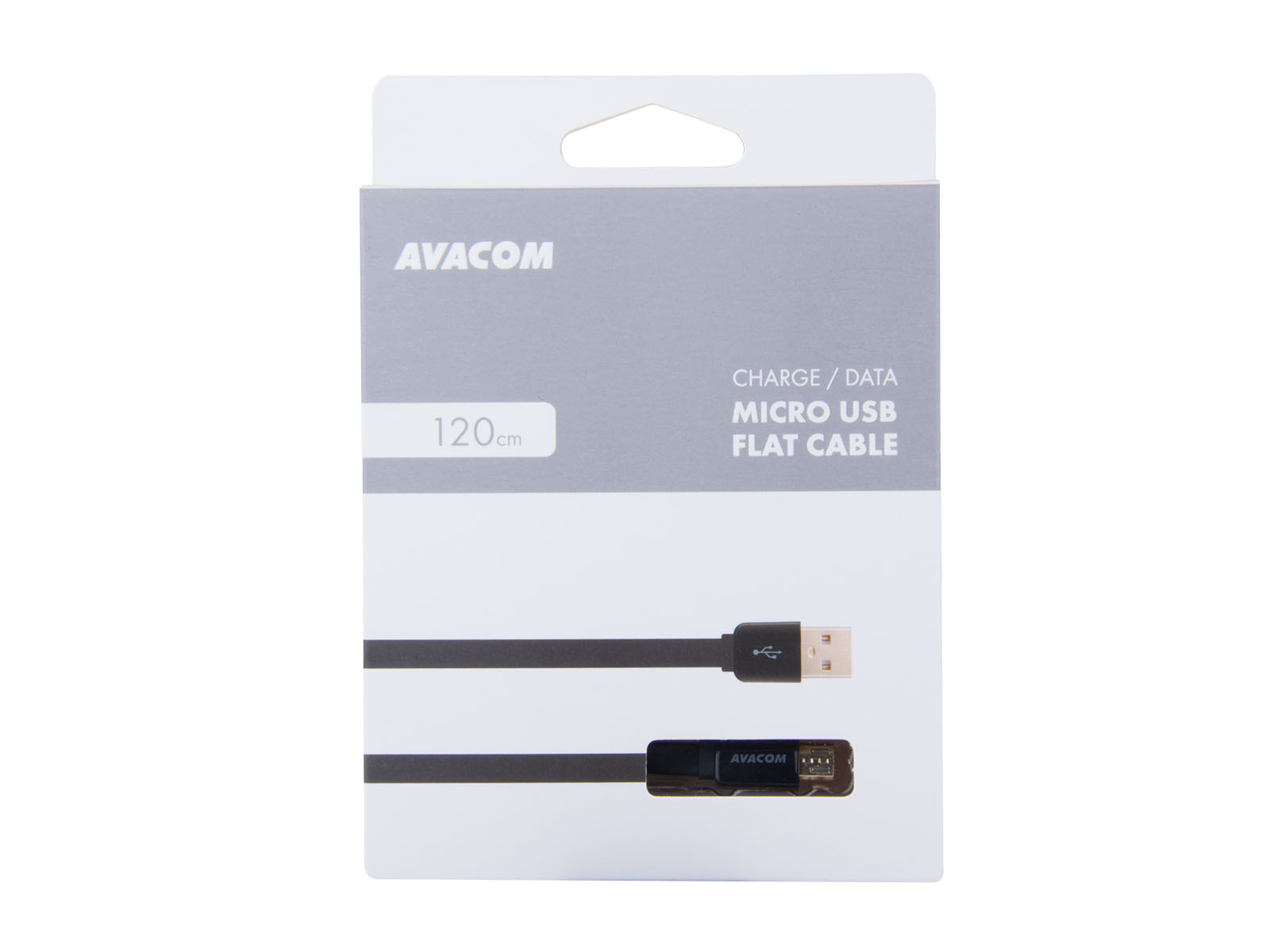 Kábel AVACOM MIC-120K USB - Micro USB, 120cm, čierna 