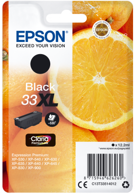 Epson Singlepack Black 33XL Claria Premium Ink