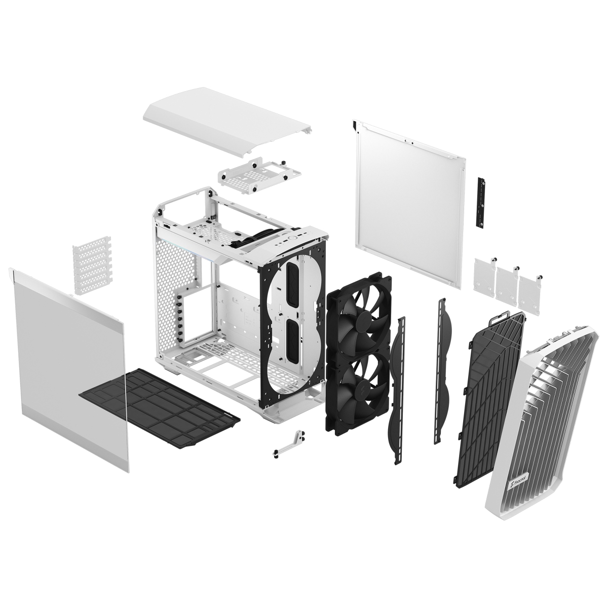 Fractal Design Torrent Compact White TG Clear Tint/ Midi Tower/ Transpar./ Biela 