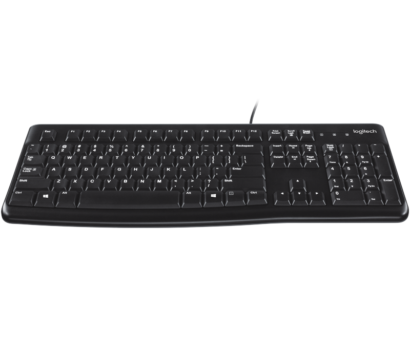 Logitech K120/ Drôtová USB/ RU layout/ Čierna 