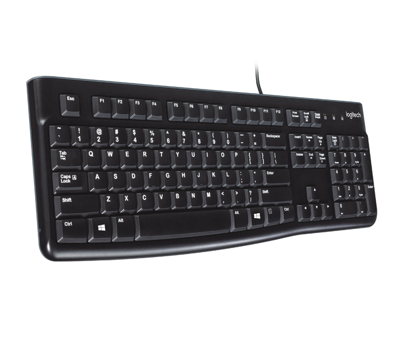 Logitech K120/ Drôtová USB/ RU layout/ Čierna 