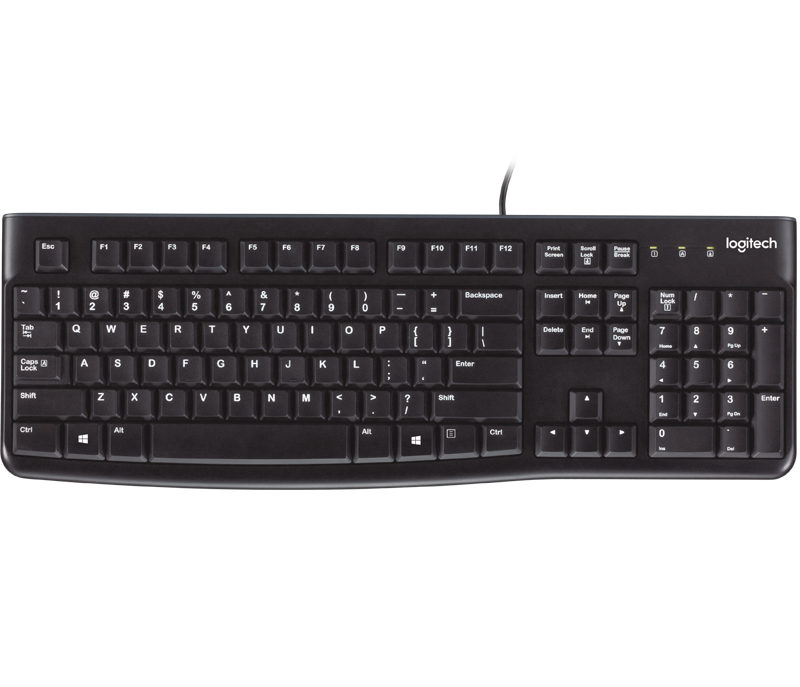 Logitech K120/ Drôtová USB/ RU layout/ Čierna