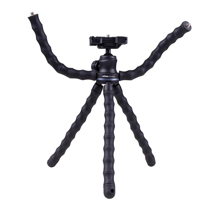 Doerr OCTOPUS Vlogging stativ (29-28, 5 cm, 414 g, max.2kg, kul.hlava, 5 flexi ramen, černý)
