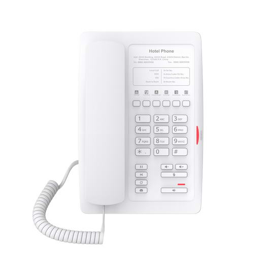 Fanvil H3 hotelový SIP biely telefón, 2SIP, bez displ., progr. hr., USB, PoE 