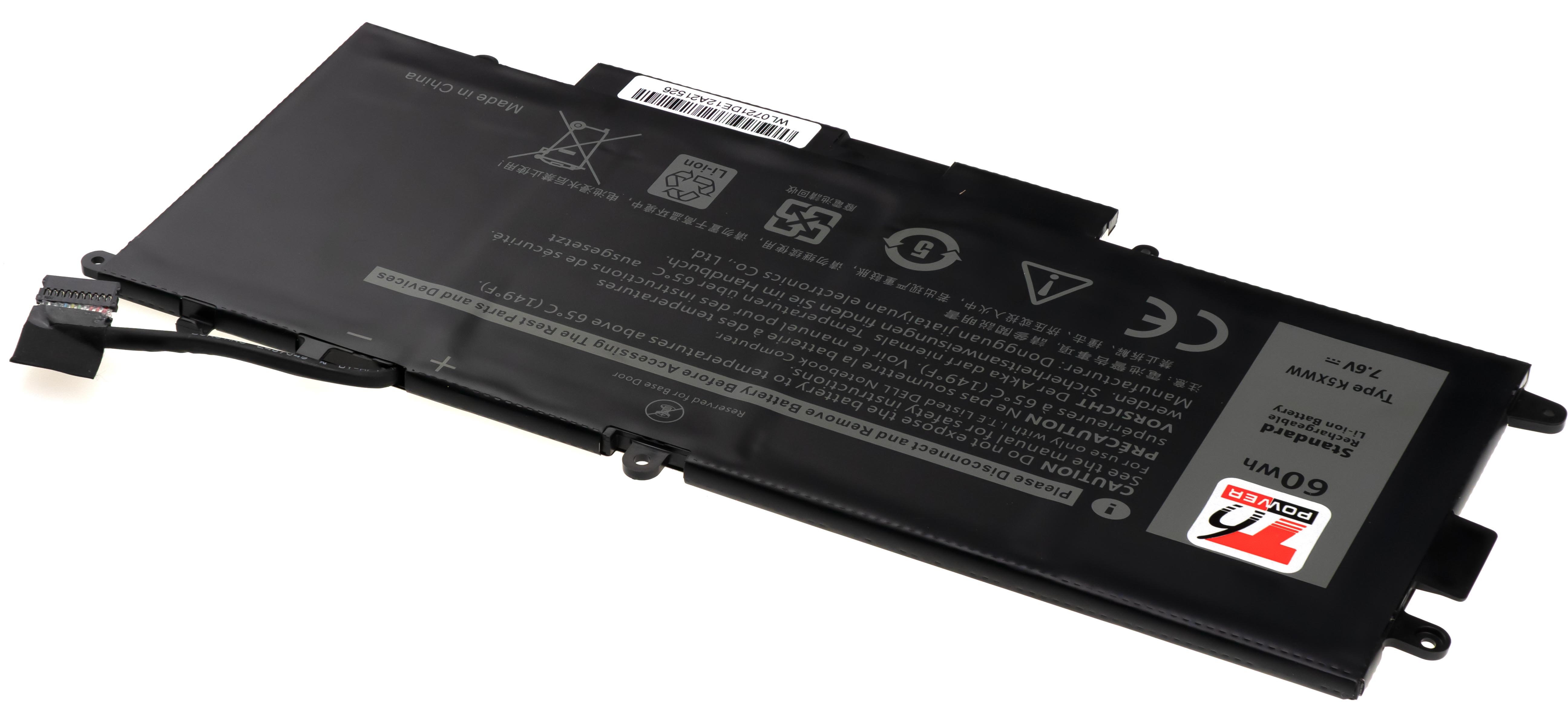 Baterie T6 Power Dell Latitude 5289, 7389, 7390 2in1, 7895mAh, 60Wh, 4cell, Li-pol 