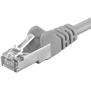 Premiumcord Patch kábel CAT 6a S-FTP, RJ45-RJ45, LSOH, AWG 26/ 7 15m šedá