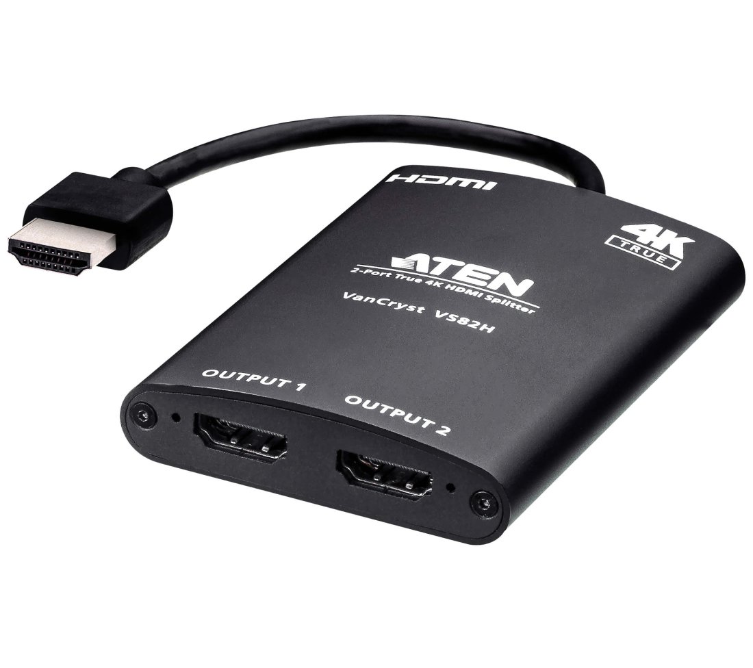 ATEN 2 port HDMI 2.0 splitter 1-2 True 4K @ 60Hz, HDR