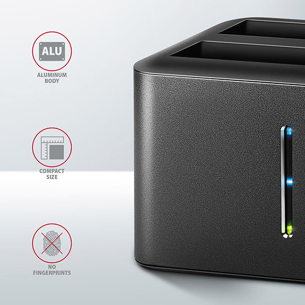 AXAGON ADSA-D25, USB 3.2 Gen 1 - 2x SATA 6G 2.5" SSD/ HDD CLONE MINI dokovacia stanica 