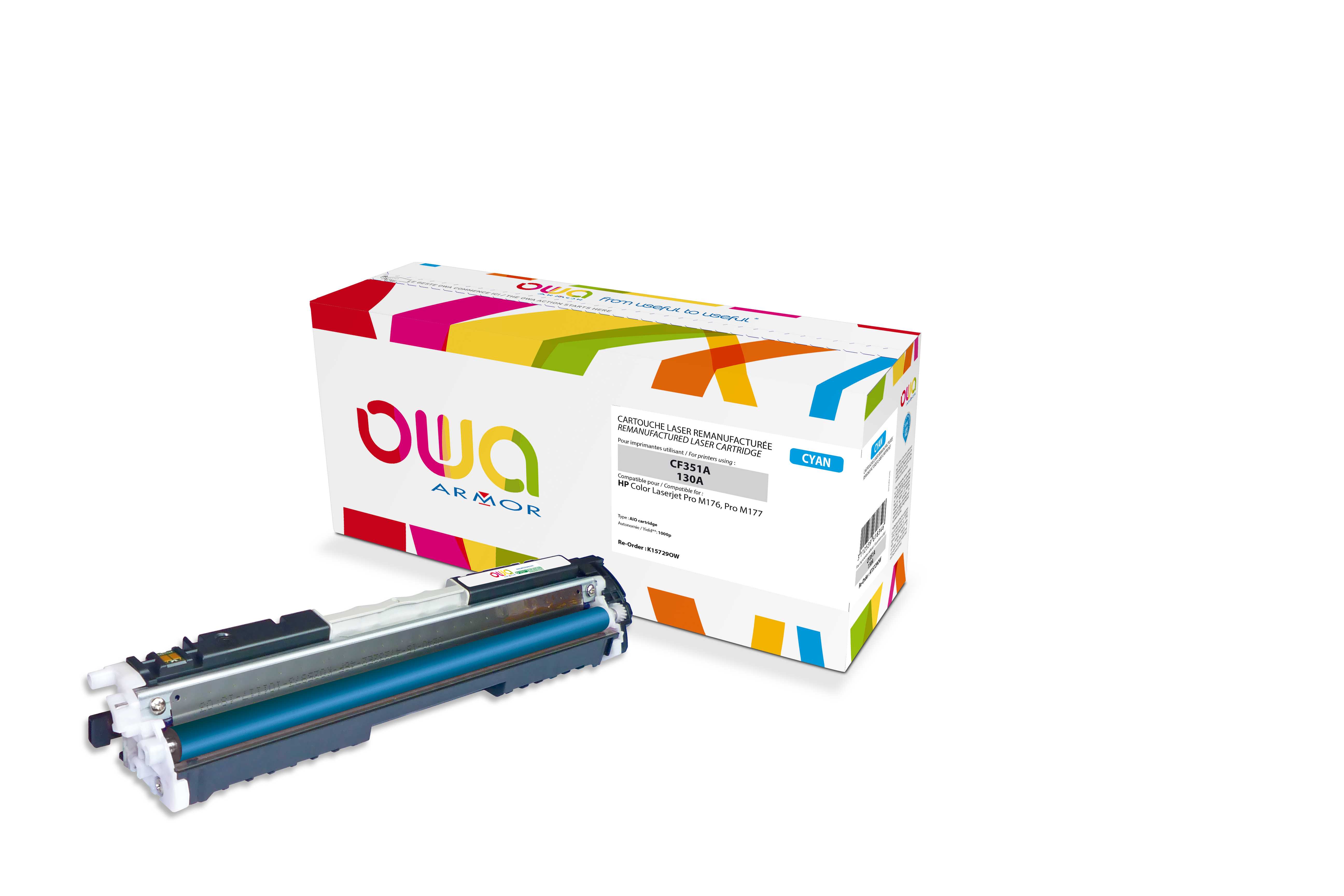 OWA Armor toner kompatibilný HP CF351A, 1000st, modrá/ cyan