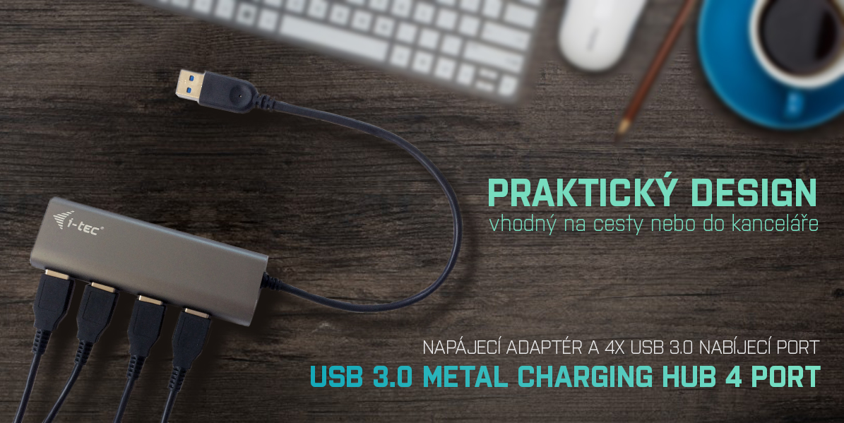 i-tec USB 3.0 Metal Charging HUB 4 Port 