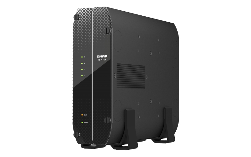 QNAP TS-410E-8G (4core 2, 6GHz, 8GB RAM, 4x 2, 5" SATA, 2x 2, 5GbE, 4x USB 3.2, 1x 4K HDMI, fanless) 