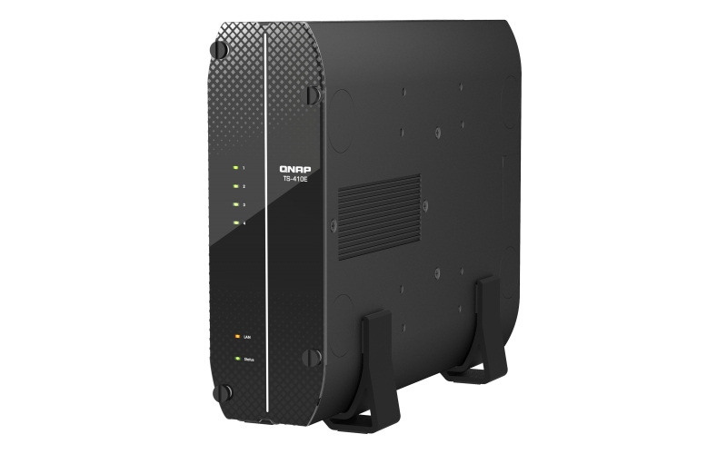 QNAP TS-410E-8G (4core 2, 6GHz, 8GB RAM, 4x 2, 5" SATA, 2x 2, 5GbE, 4x USB 3.2, 1x 4K HDMI, fanless) 