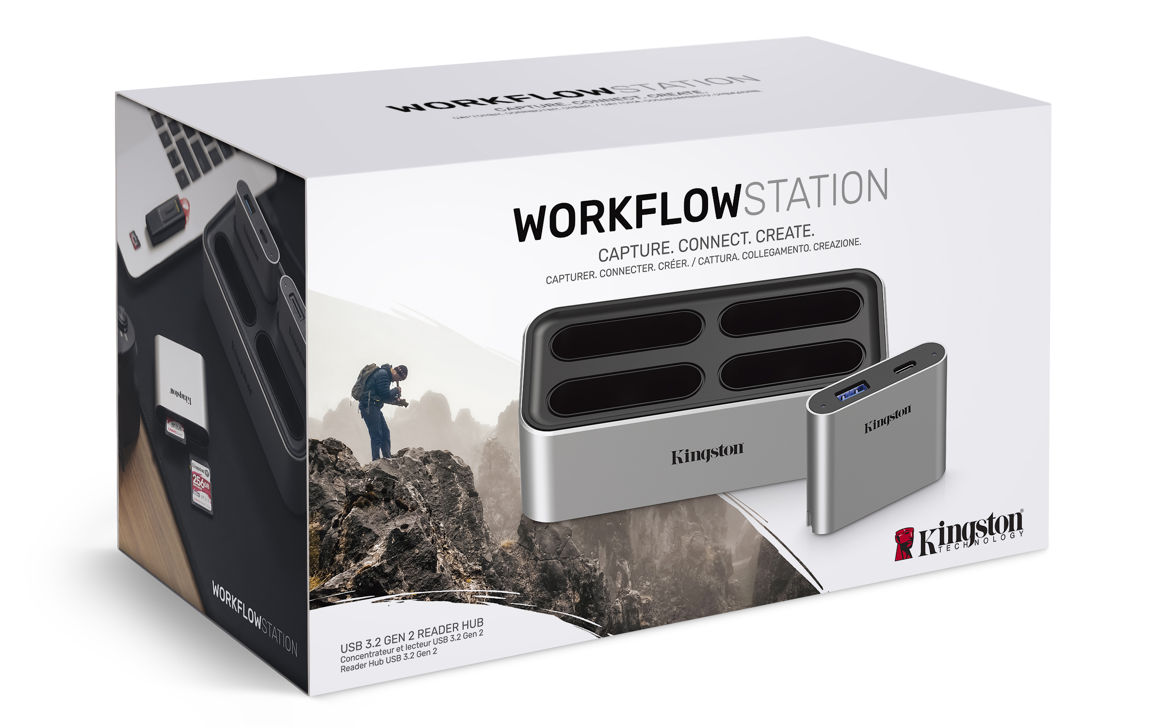 Kingston dokovací stanice pro čtečky karet Workflow + USB mini HUB 