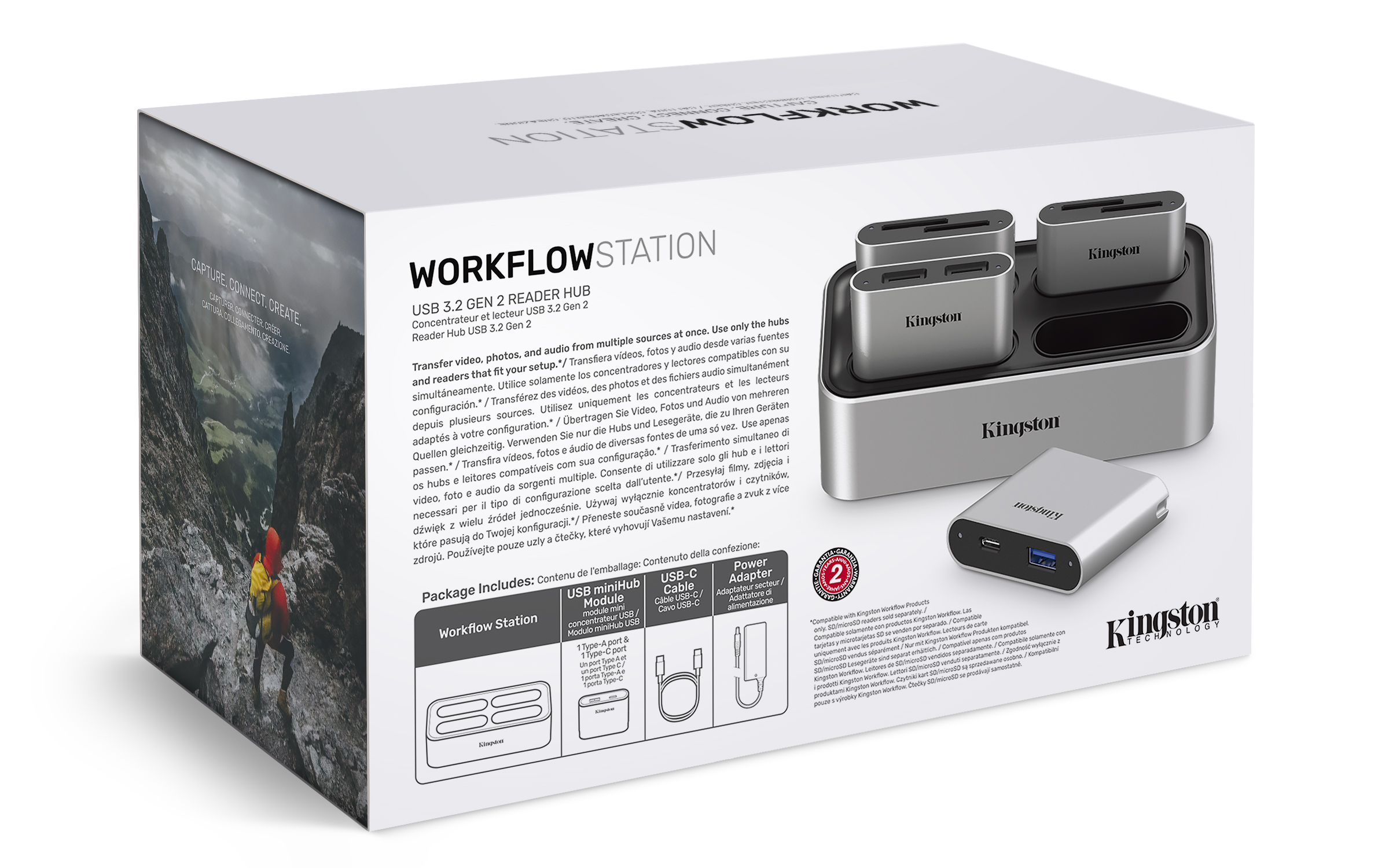 Kingston dokovací stanice pro čtečky karet Workflow + USB mini HUB 