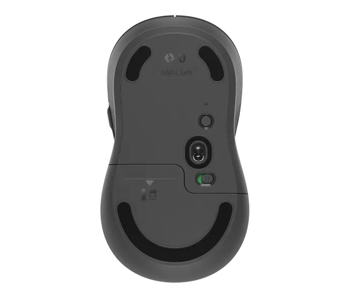 Logitech M650L/ Kancelárska/ Laserová/ Pre ľavákov/ Bezdrôtová USB + Bluetooth/ Šedá 