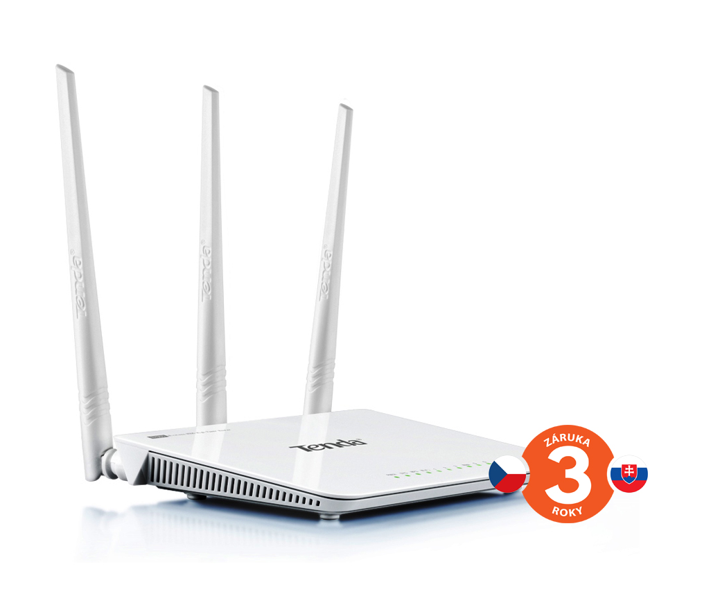 Tenda F3 (F303) WiFi N Router 802.11 b/ g/ n, 300 Mbps, WISP, Universal Repeater, 3x 5 dBi antény 
