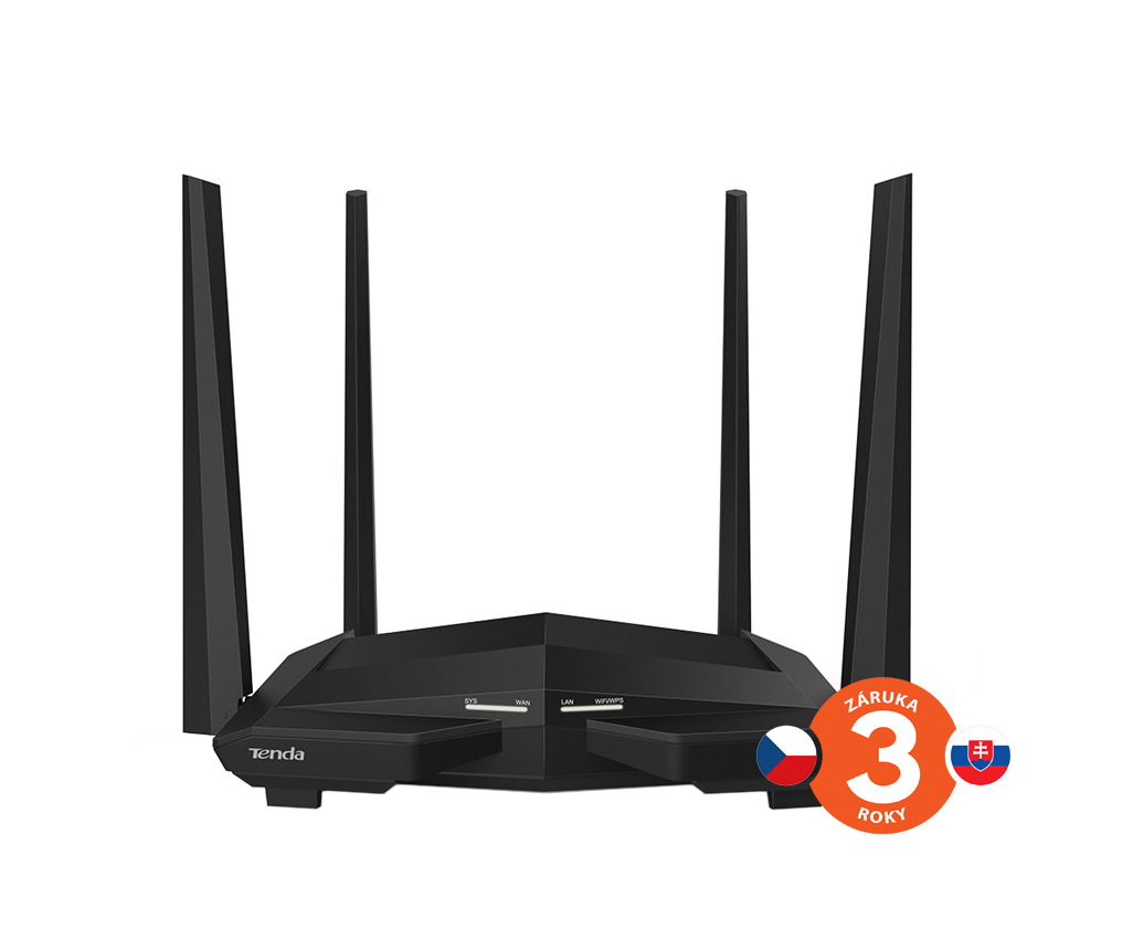 Tenda AC10 WiFi AC Router 1200Mbps, 1x GWAN, 3x GLAN, VPN server/ klient, WISP, Universal Repeater