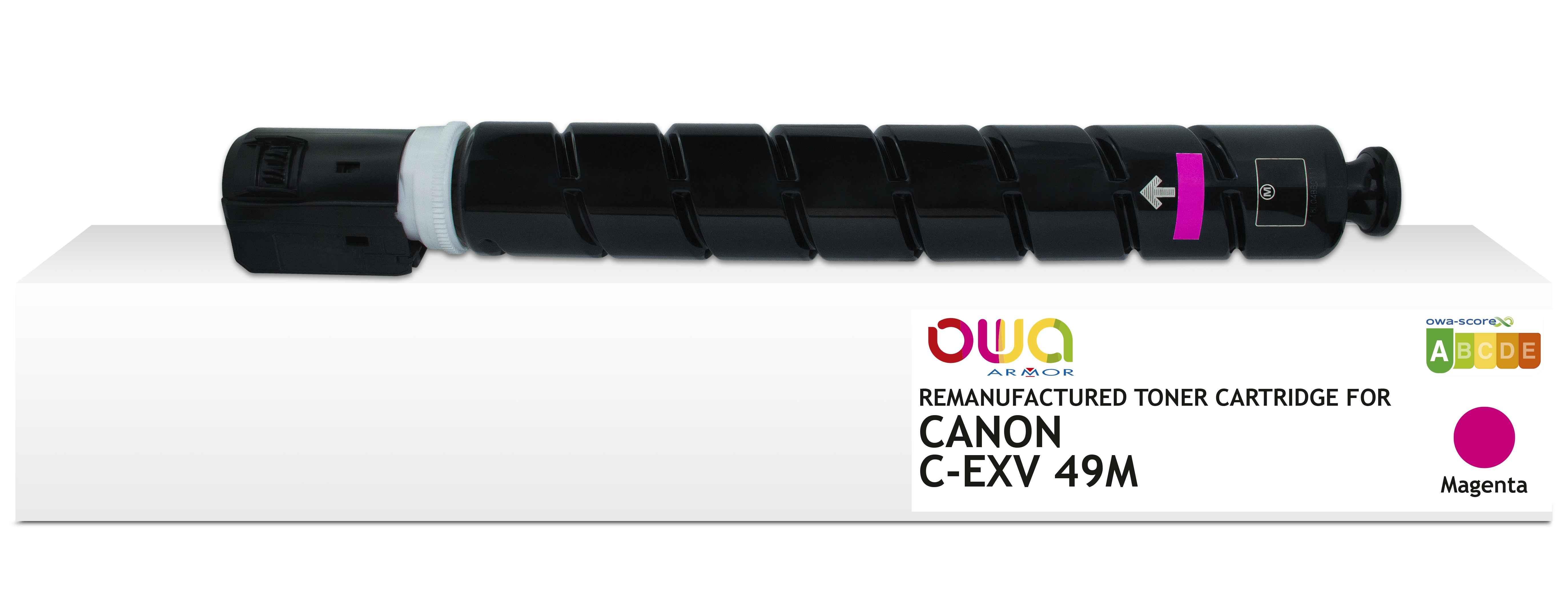 OWA Armor toner kompatibilný s Canon C-EXV49M, 19000st, červená/ magenta