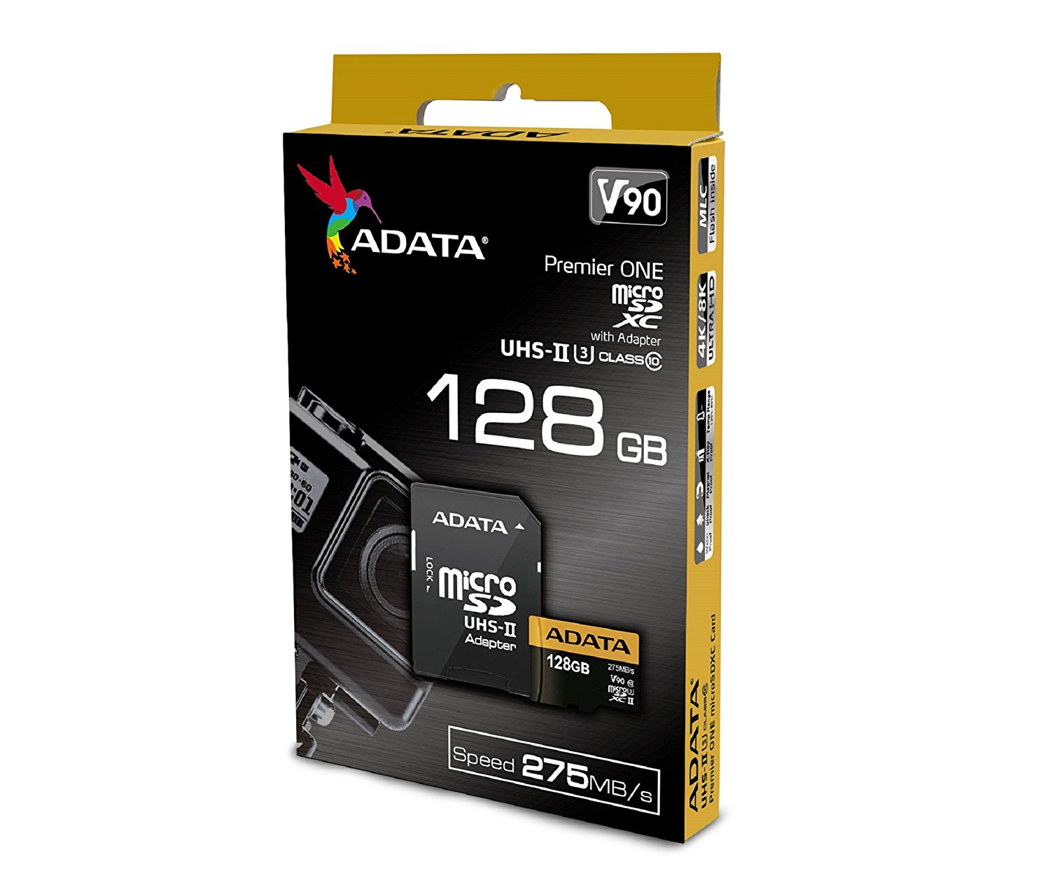 Adata/ micro SDXC/ 128GB/ 275MBps/ UHS-II U3 ??/ Class 10/ + Adaptér 